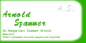 arnold szammer business card